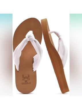 Flip Flops for Women with Arch Support Yoga Mat Comfort Summer Beach Sandals 8.5